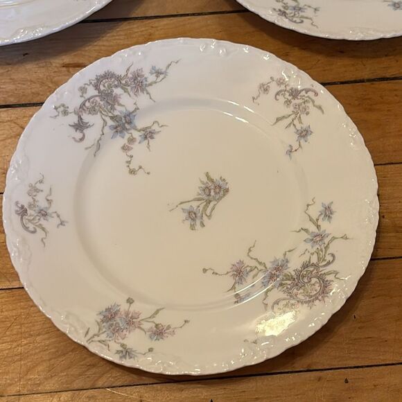 Set of 6 Theo Haviland Limoges France Porcelain China Salad Plates - Picture 3 of 7